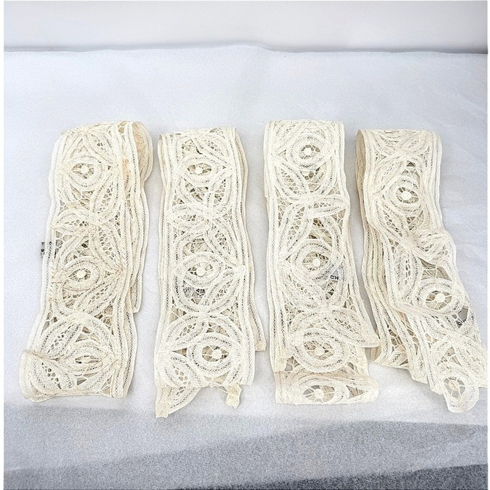 Anns 100% Cotton Lace Edging Trim LOT of 4YDs* Peking Handicraft Sewing Trim